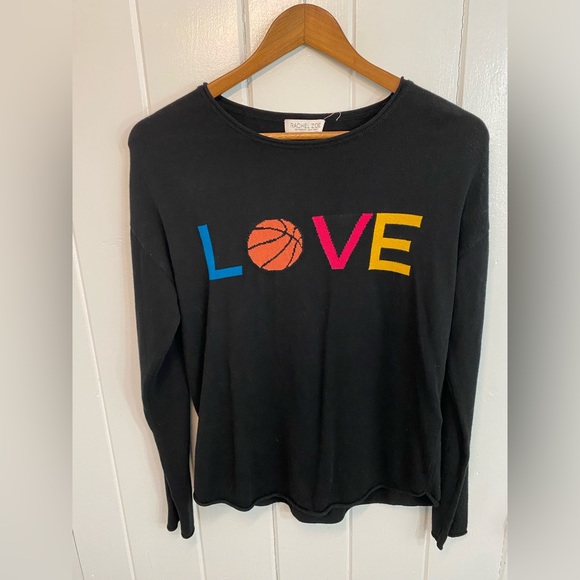 Rachel Zoe Sweaters - Rachel Zoe love basketball knit sweater cashmere blend top pullover sz S